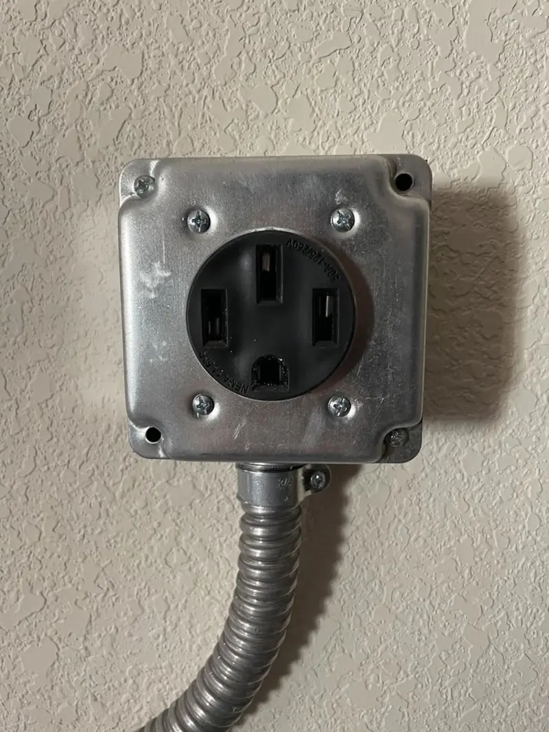 NEMA 14-50 outlet installed for Electrical Panel Upgrade in Vidor